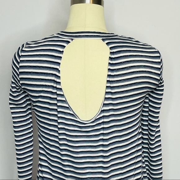 BCBGeneration Stripe Open Back Cutout Swing Dress - Picture 6 of 9